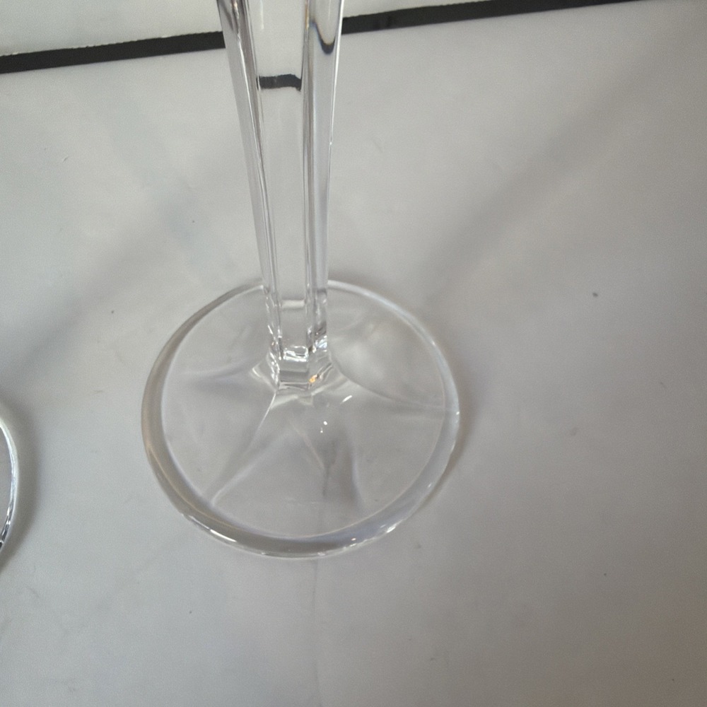 New Pair Mikasa Icicles Crystal Glass Candlesticks Candle Holders 8" tall - Picture 5 of 5